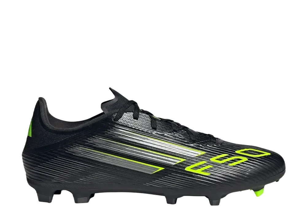 アディダス F50 リーグ ファーム/マルチグラウンド スパイク "コアブラック/アイアンメタリック/ルシッドレモン"