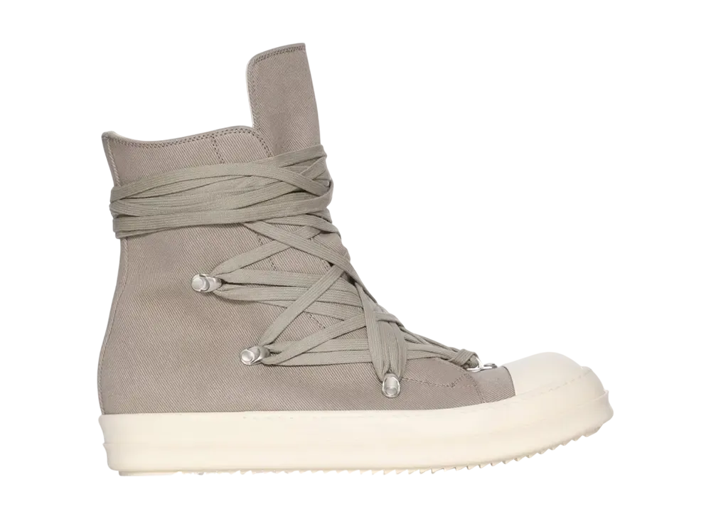 Rick Owens DRKSHDW FW25 Concordians Megalace Sneaks "Dirty Pearl/Milk/Milk"