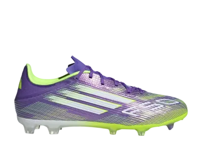 adidas F50 League Firm/Multi-Ground Cleats "Purple Rush/Cloud White/Lucid Lemon"