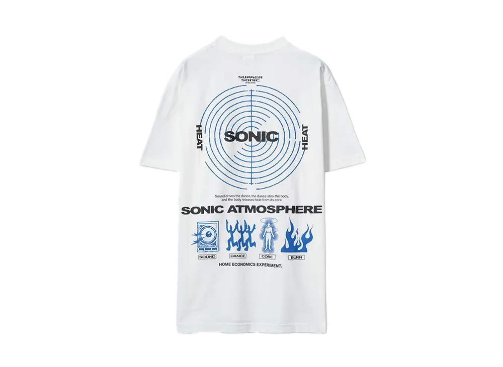 サマーソニック x スニーカーダンク x ホームエコノミクスエクスペリメント コラボレーションTシャツ "ホワイト"