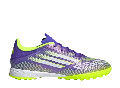 adidas F50 League Turf Cleats "Purple Rush/Cloud White/Lucid Lemon"