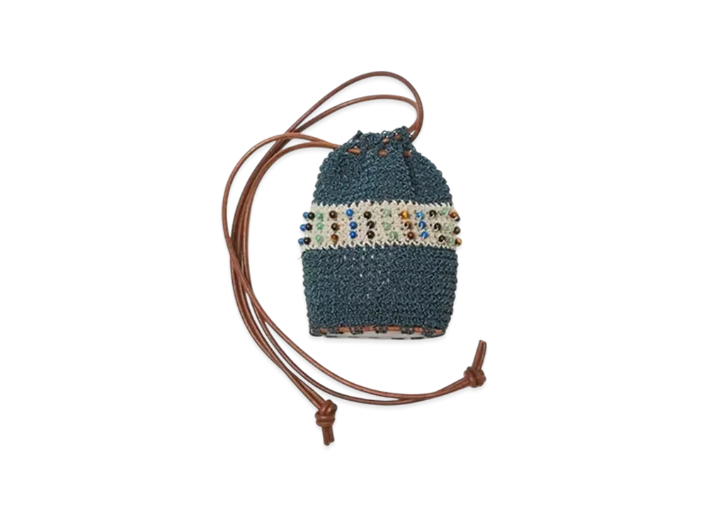 SUGARHILL Knitting Beads Bag Small "Mint Blue"