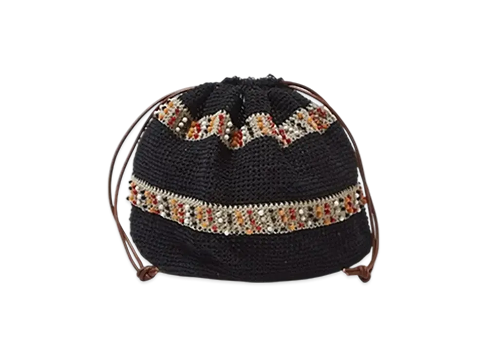 SUGARHILL Knitting Beads Bag Large "Black"