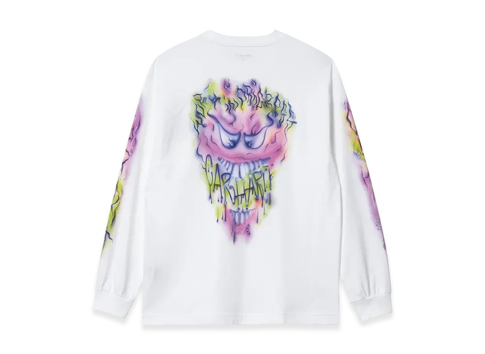 Carhartt WIP Babybrush Grin Long Sleeve T-Shirt "White"