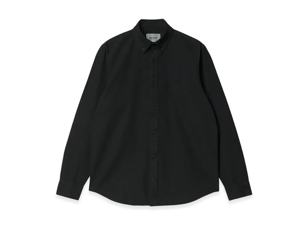 Carhartt WIP Bolton Shirt "Black Garment Dyed"