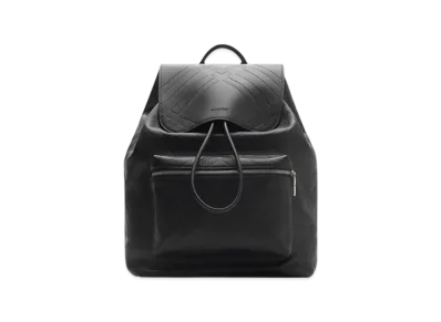 Burberry Embossed Check Backpack "Black"