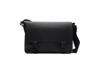 Burberry Embossed Check Buckle Messenger Bag "Black"