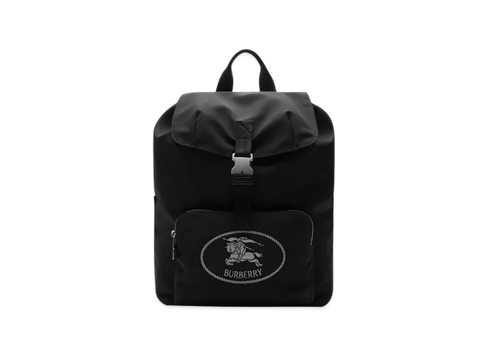 Burberry Orkney Flap Backpack "Black"