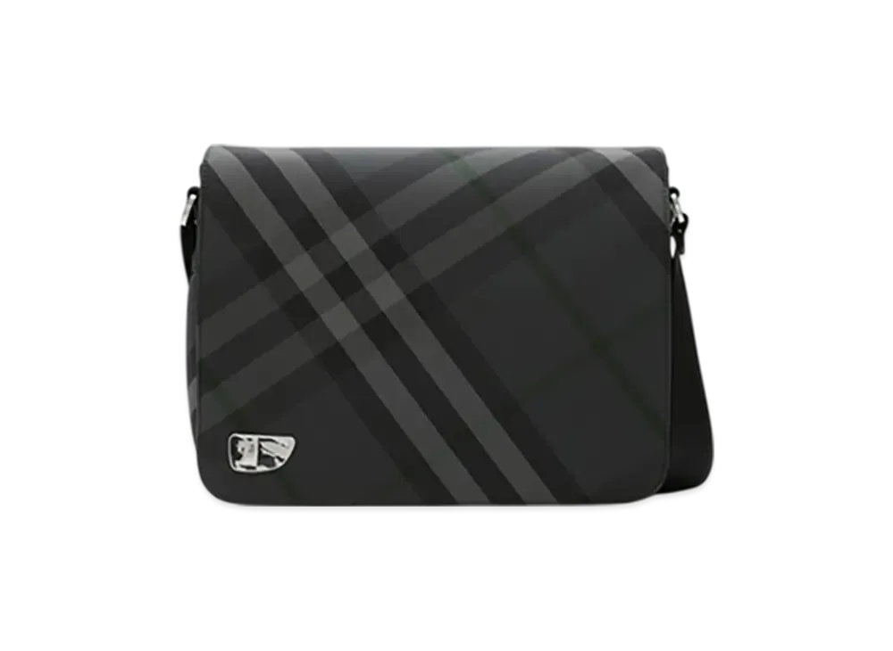 Burberry Grid Messenger Bag "Charcoal"