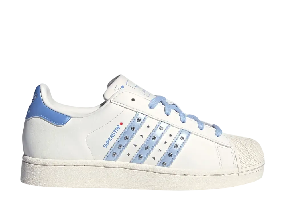 adidas Women's Superstar 2 "Cloud White/Blue Dawn/Bright Red"