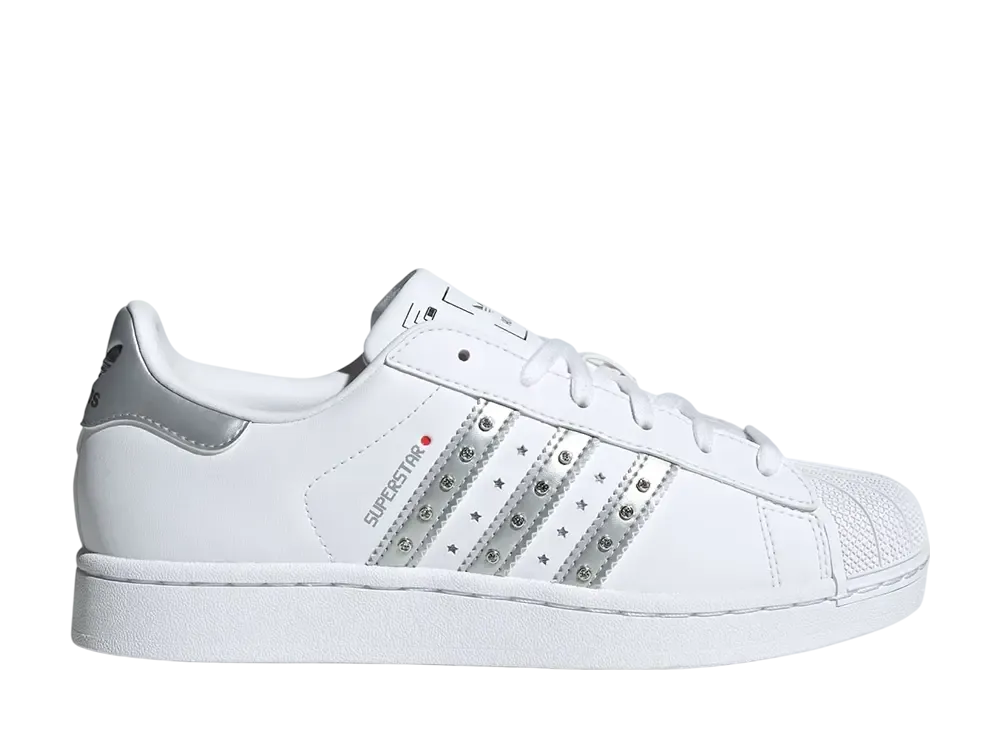 adidas Women's Superstar 2 "Cloud White/Silver Metallic/Bright Red"