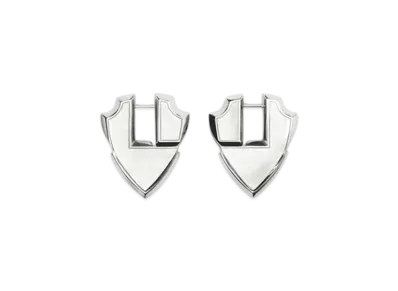 Burberry Shield Earrings "Silver"