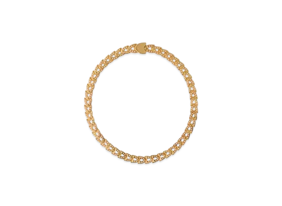 Burberry Shield Infinity Necklace "Gold/Clear"