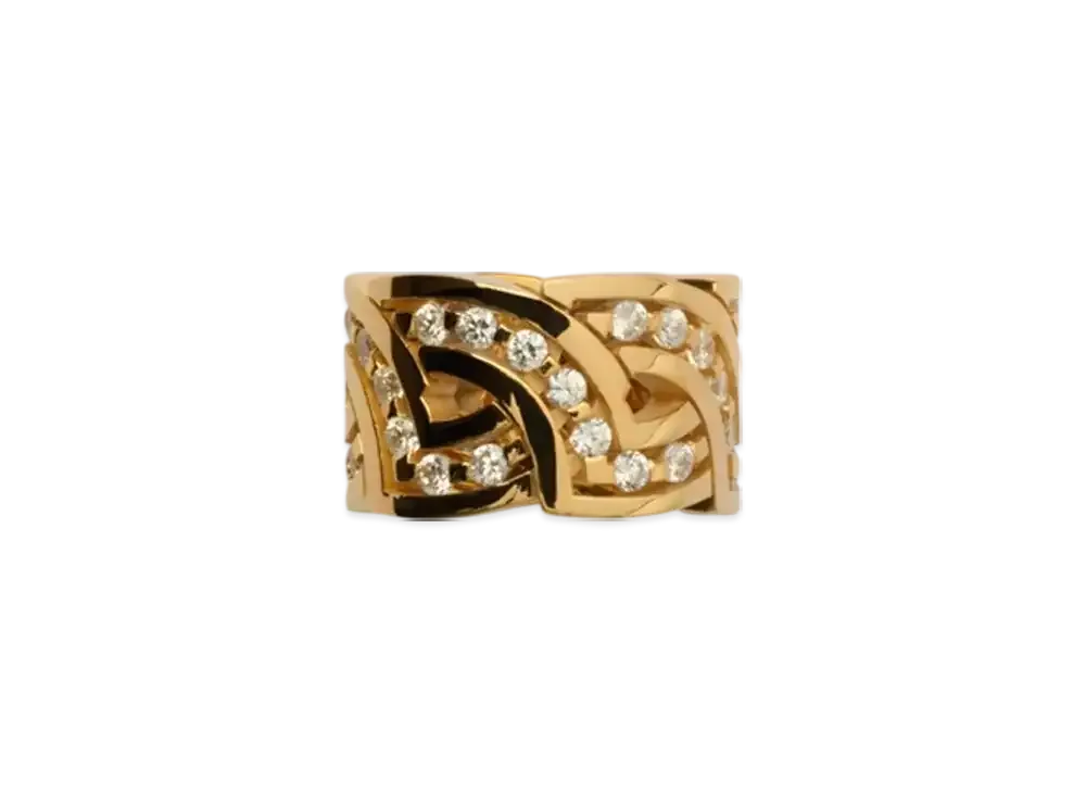 Burberry Shield Infinity Ring "Gold/Clear"