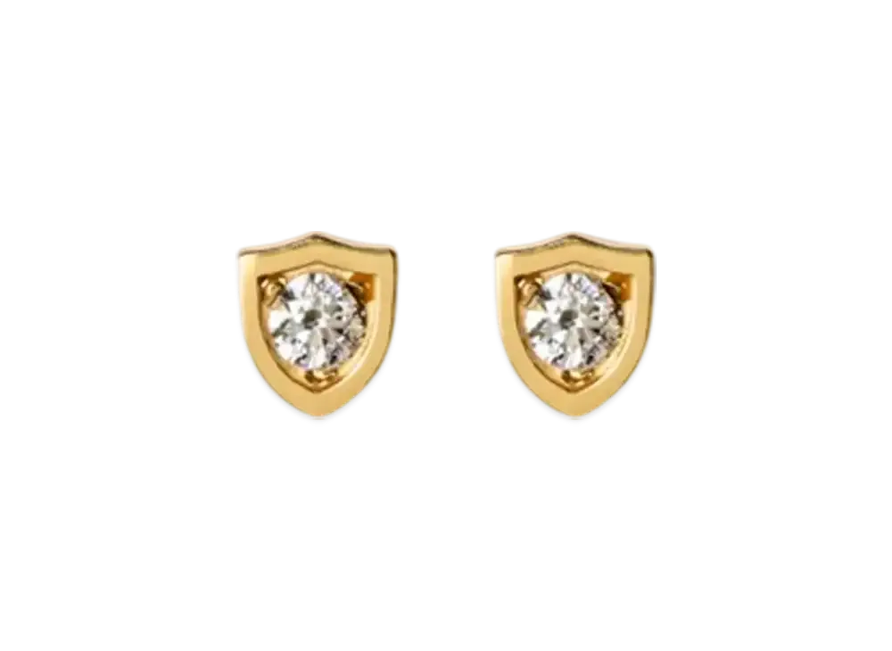 Burberry Shield Stud Earrings "Gold"