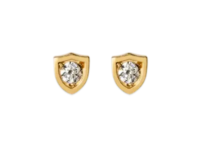 Burberry Shield Stud Earrings "Gold"