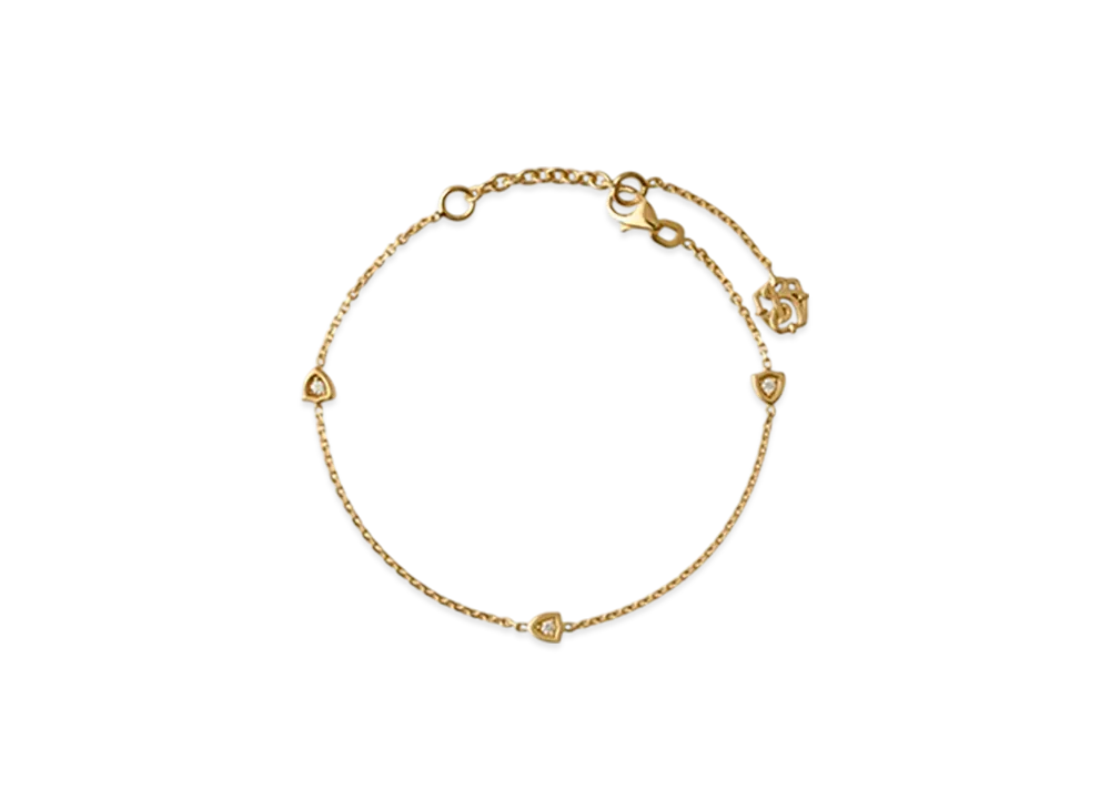 Burberry Shield Chain Bracelet "Gold/Clear"