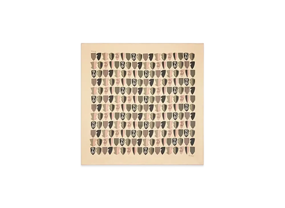 Burberry Geometric Shield Silk Scarf "Hazelwood"
