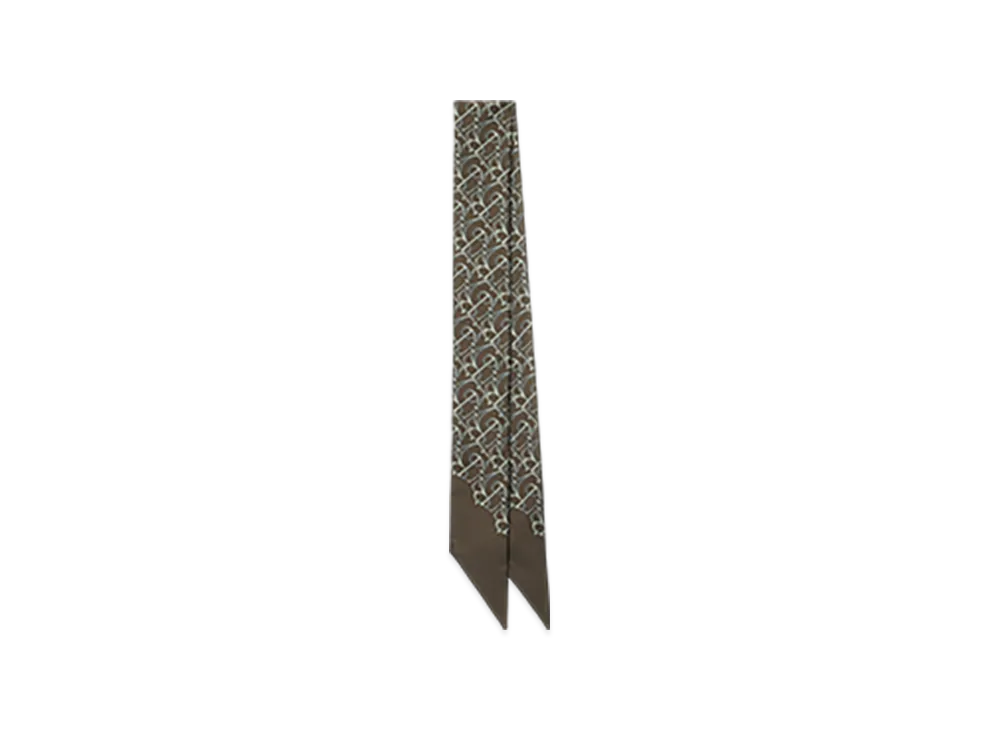 Burberry Skinny B Charm Silk Scarf "Juniper"