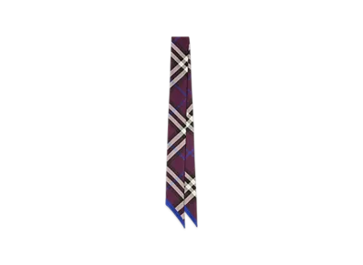 Burberry Skinny Check Silk Scarf "Pansy"