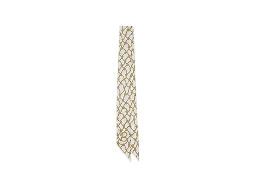 Burberry Skinny Knot Silk Scarf "Beach"