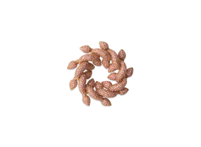 Burberry Spear Pave Chain Ring "Gold/Pink"