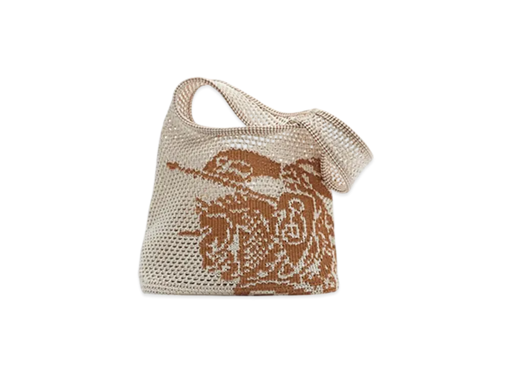 Burberry Small EKD Crochet Bag "White/Sand"