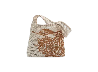 Burberry Small EKD Crochet Bag "White/Sand"
