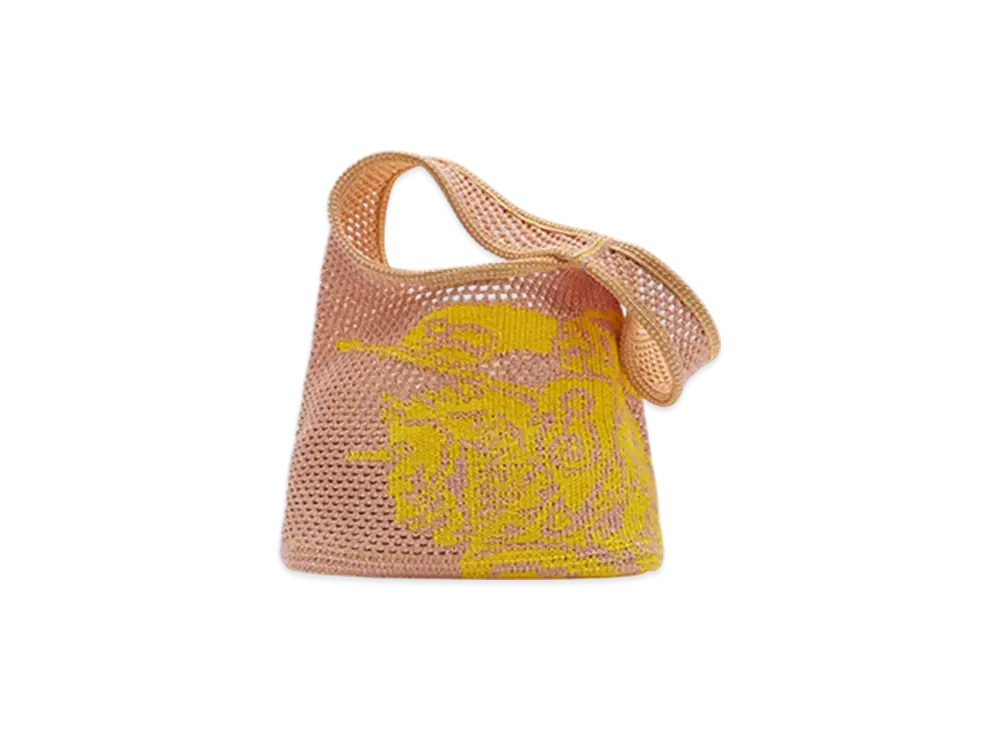 Burberry Small EKD Crochet Bag "Pink/Yellow"