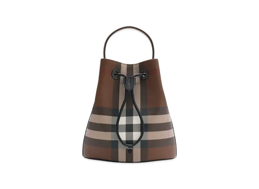 Burberry Small TB Bucket Bag "Dark Birch Brown"