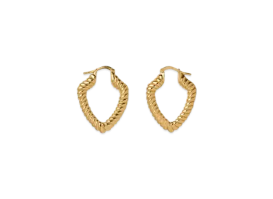 Burberry Small Shield Twist Hoop Earrings "Gold"
