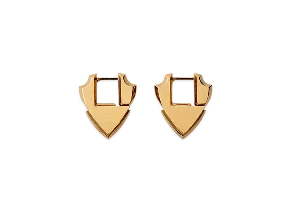 Burberry Small Shield Earrings "Gold"