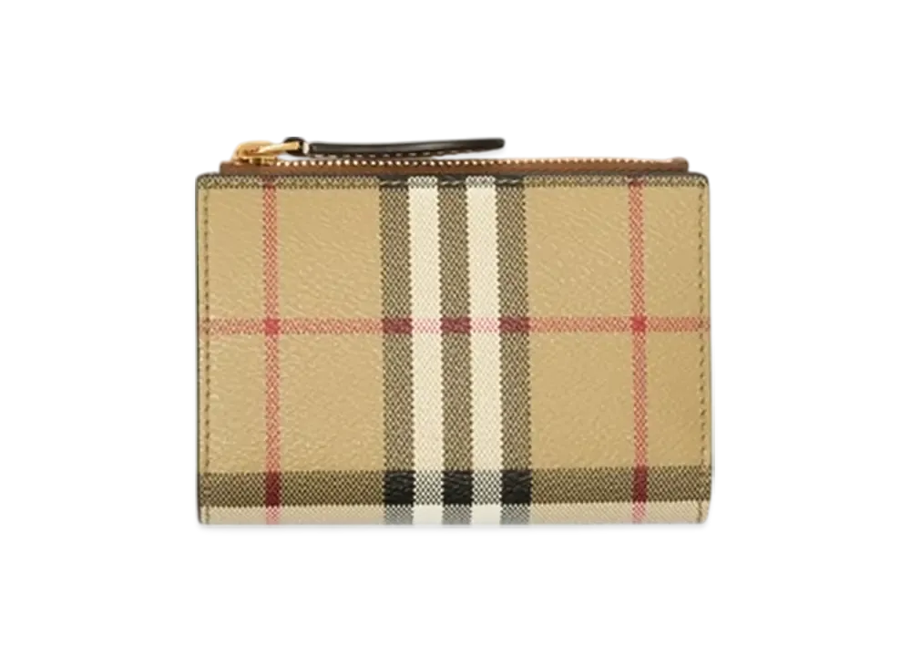 Burberry Small Check Bifold Wallet "Archive Beige"