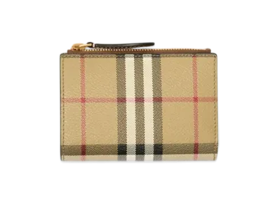 Burberry Small Check Bifold Wallet "Archive Beige"