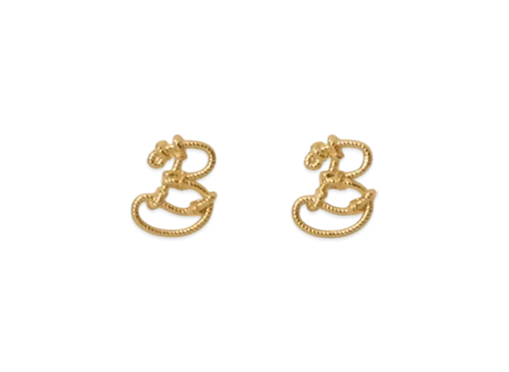 Burberry Small Nautical Knot Stud Earrings "Gold"