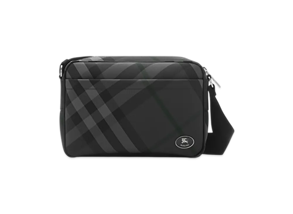 Burberry Slim Grid Crossbody Bag "Charcoal"