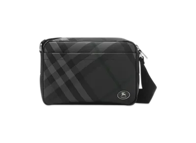 Burberry Slim Grid Crossbody Bag "Charcoal"