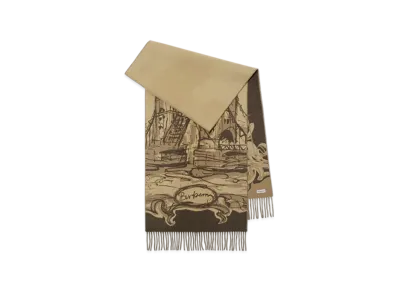 Burberry Tower Bridge Cashmere Scarf "Sand"