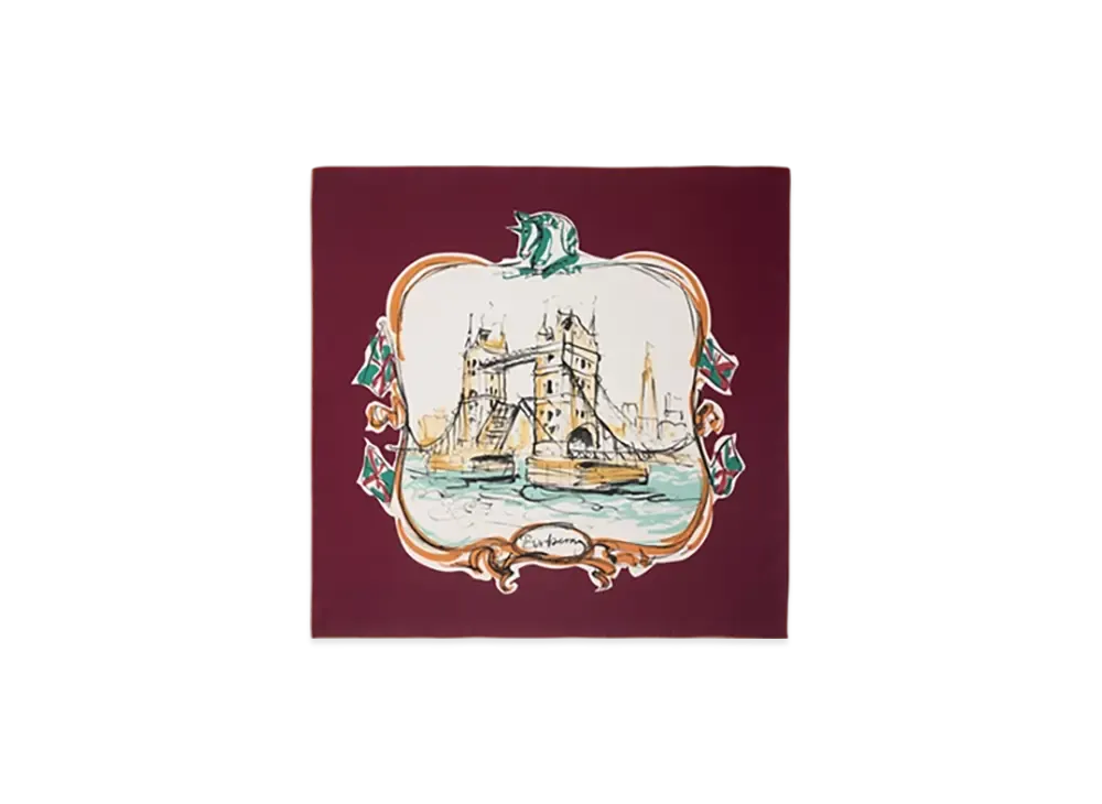 Burberry Tower Bridge Silk Scarf "Veneer"