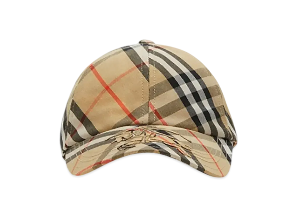 Burberry Check EKD Twill Baseball Cap "Sand"