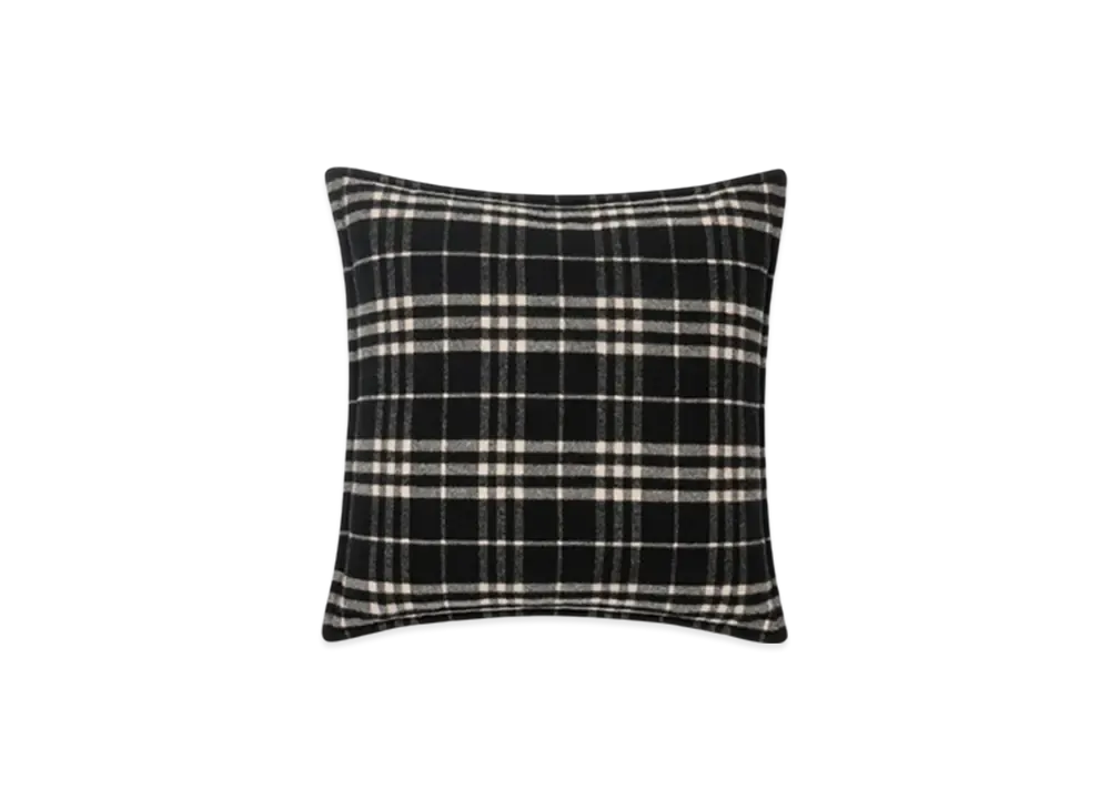 Burberry Check Wool Cashmere Cushion "Black/Calico"