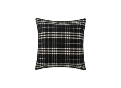 Burberry Check Wool Cashmere Cushion "Black/Calico"