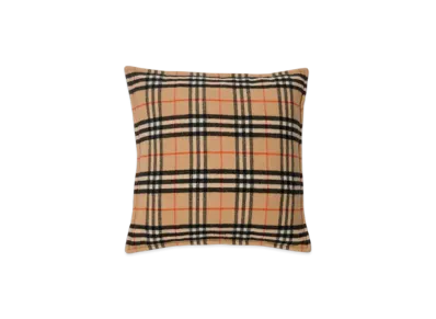 Burberry Check Wool Cashmere Cushion "Sand"