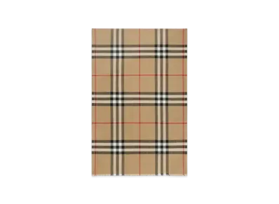 Burberry Check Wool Silk Scarf "Archive Beige"