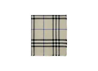 Burberry Check Wool Scarf "Lichen"