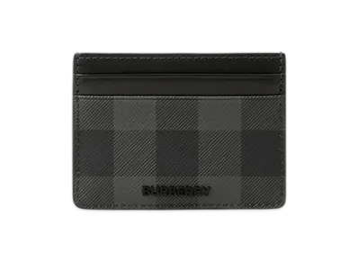 Burberry Check Card Case "Charcoal"