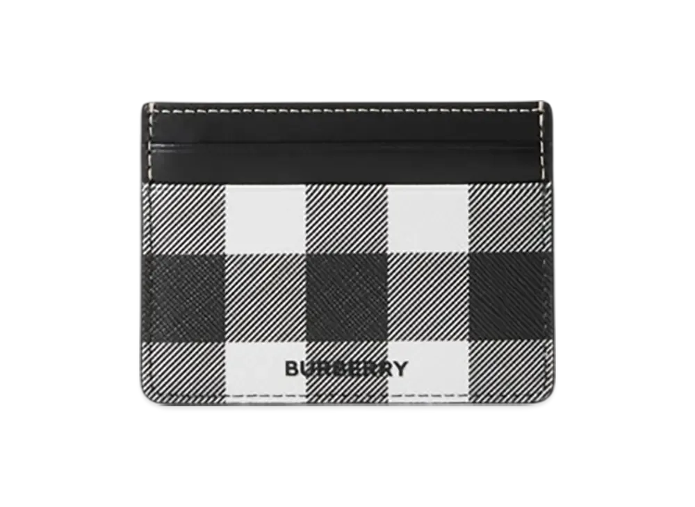 Burberry Check Card Case "Dark Birch Brown"