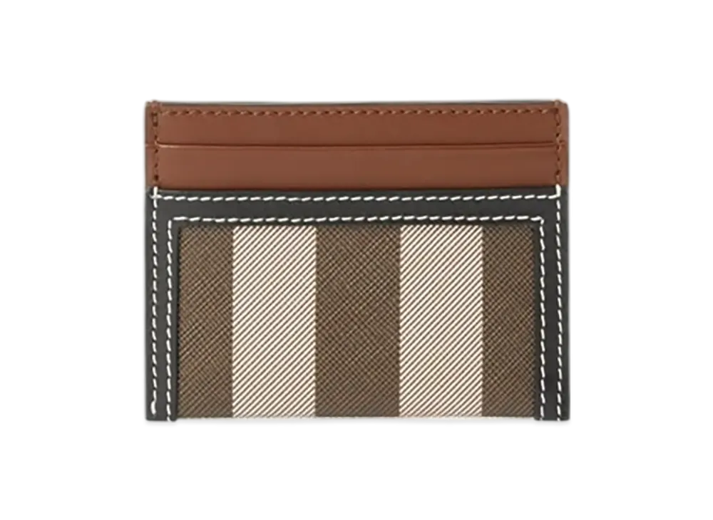 Burberry Check Card Case "Dark Birch Brown"
