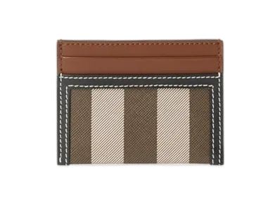 Burberry Check Card Case "Dark Birch Brown"