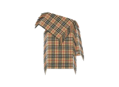 Burberry Check Cashmere Happy Scarf "Archive Beige"